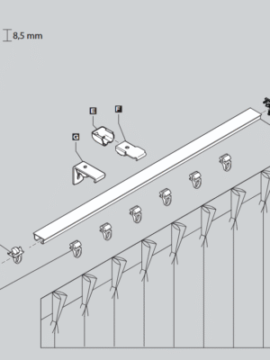 Szyna sufitowa UNIWERSALNA (20x14)